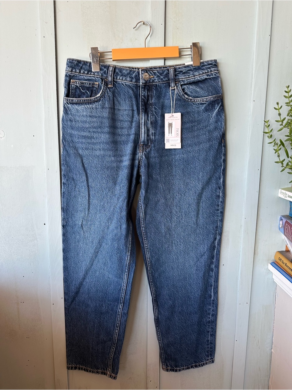 NWT Mango Mom High Waist Regular Fit Ankle Length Jeans in Dark Blue - Picture 9 of 16